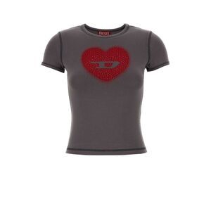Diesel Women Purple Stretch Cotton T-Shirt